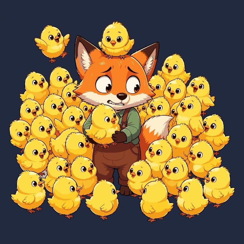 Fuchs mit Kükenfreuden