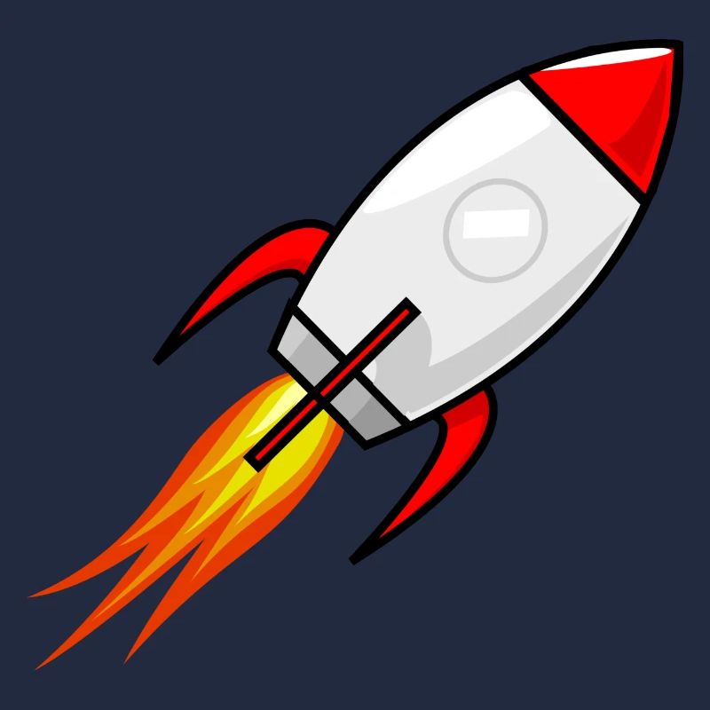Rocket in red