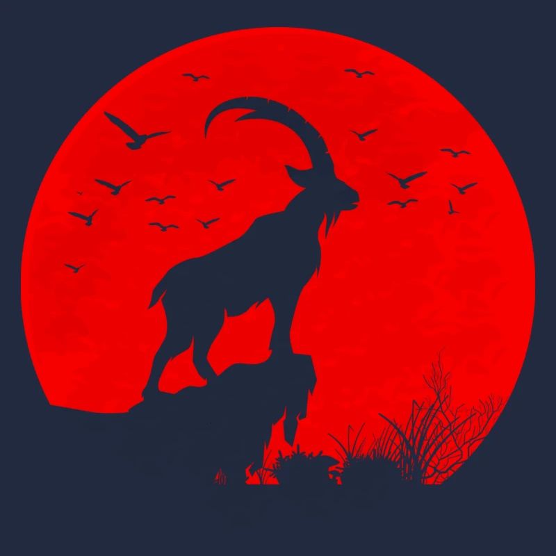Roter Mond und Steinbock
