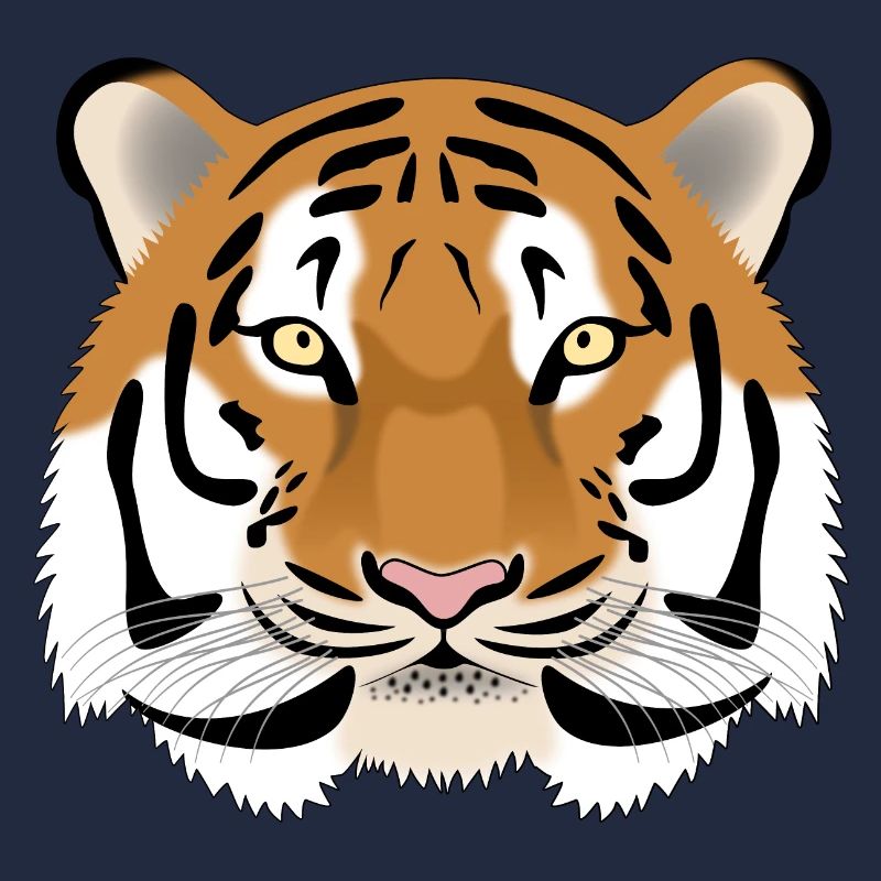 Tiger Kopf - farbig