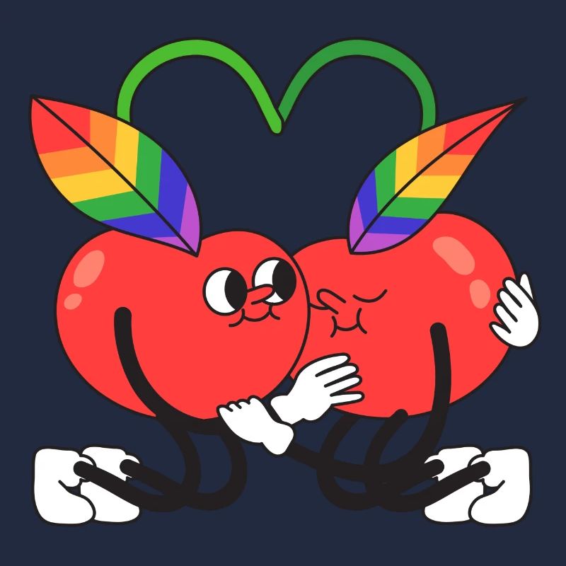 cherry, queer, cherry, hugging