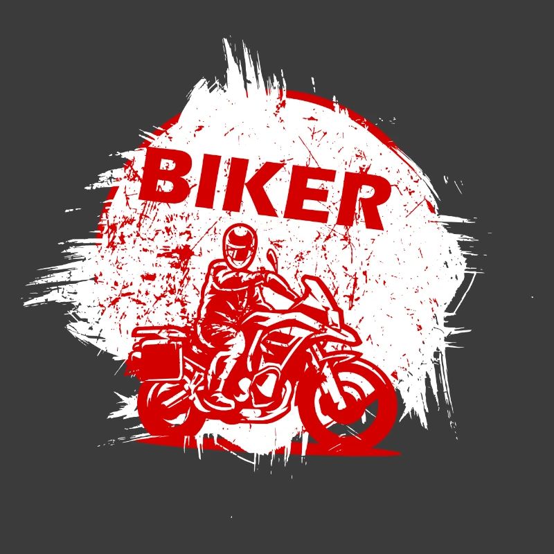 Red Biker Motorrad-Splash-Effekt