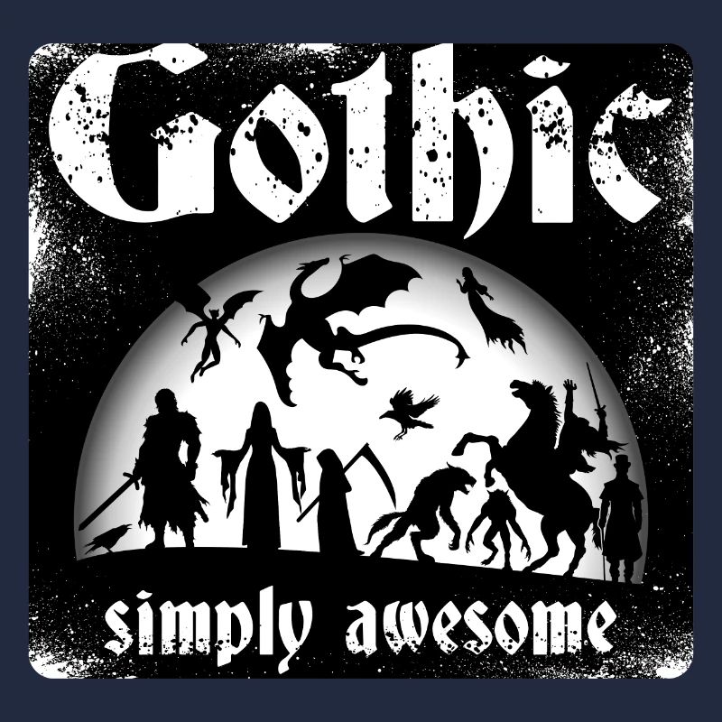 Gothic, spooky full moon creatures