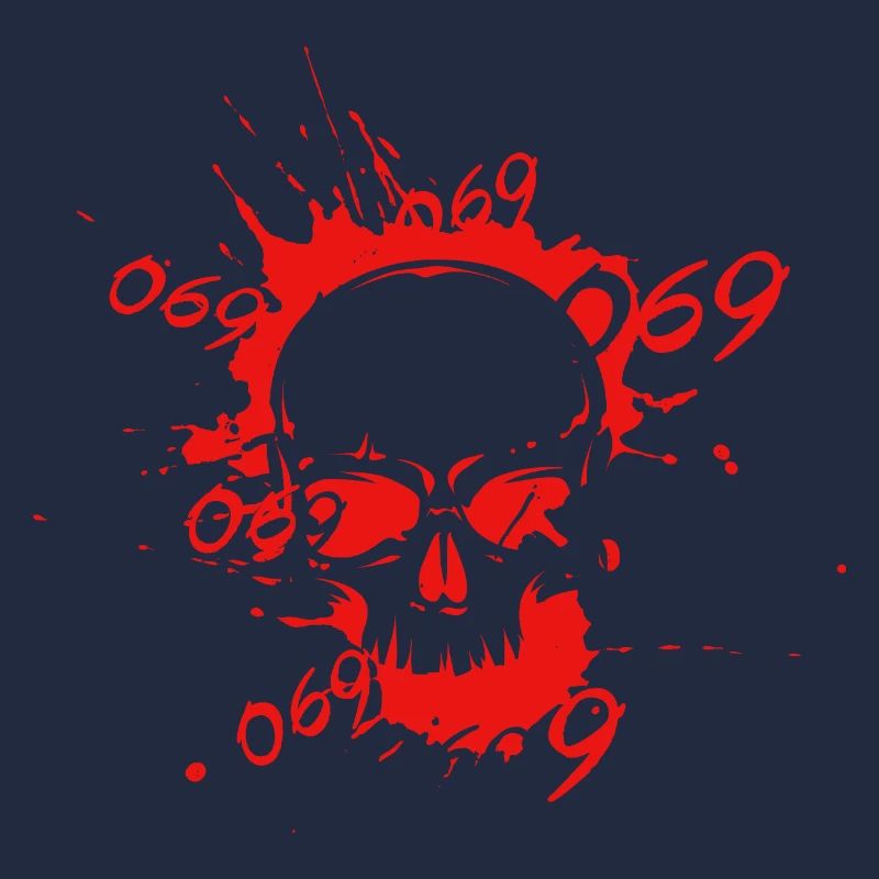 Roter Totenkopf 069 Headshot