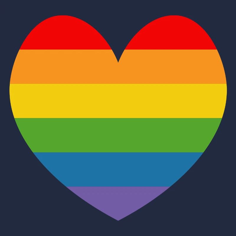 LGBT CSD TShirt Regenbogen HERZ