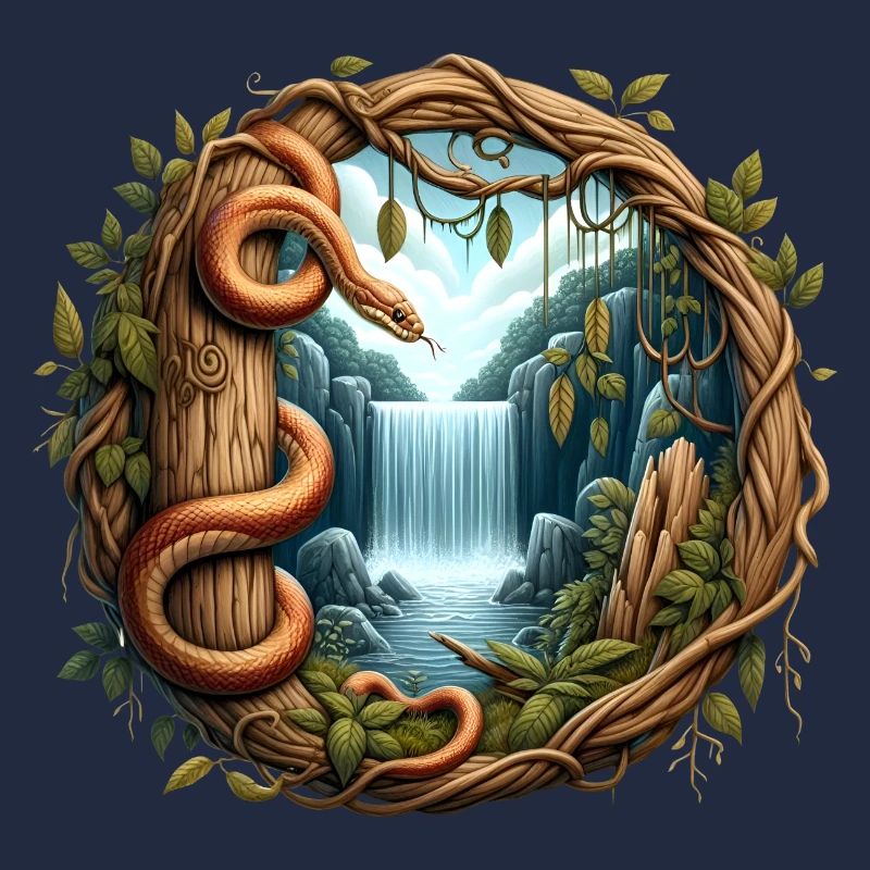 File d’attente devant la cascade