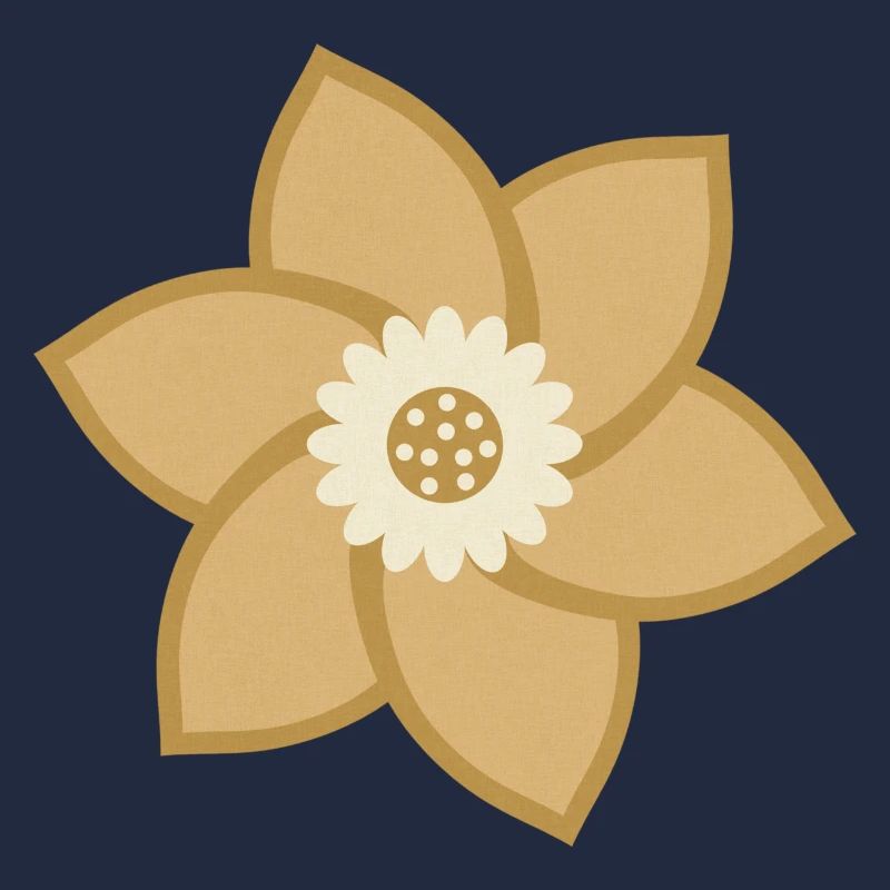 Gold & Creme Blume