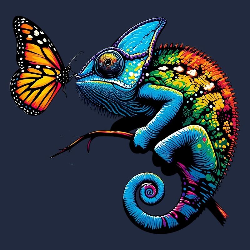 Chameleon and Butterfly