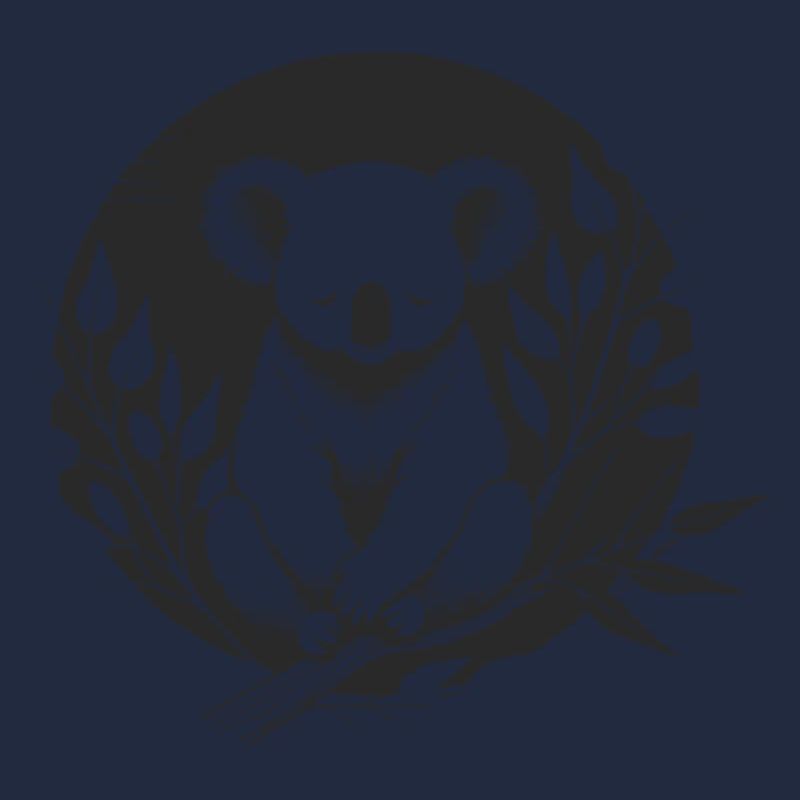 A koala surrounded by delicate eucalyptus branches