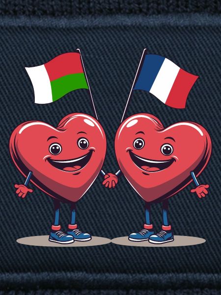 Madagaskar und Frankreich Herzen