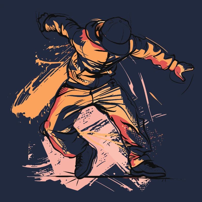 Dessin de breakdancer