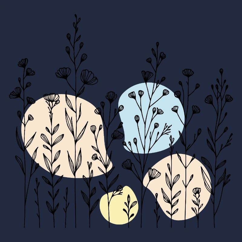 Delicate Botanical Pattern in Soft Tones