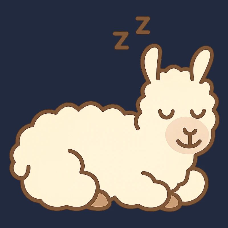 Schlafendes Lama