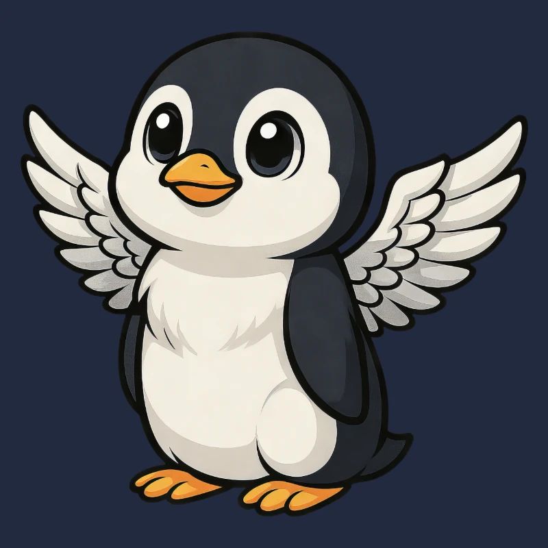 Cute Penguin Angel