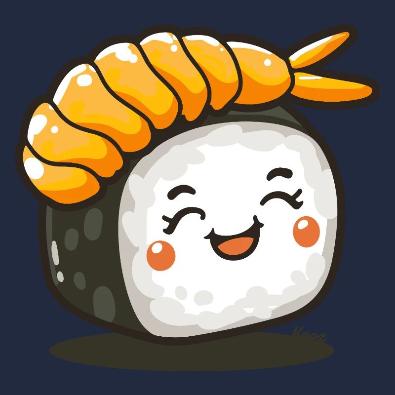 Sushi-Rolle mit Garnele