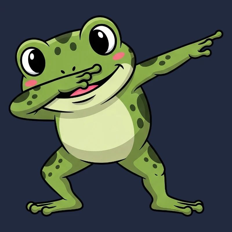 Cute Frog Toad Toad Dabbing Kids Cartoon