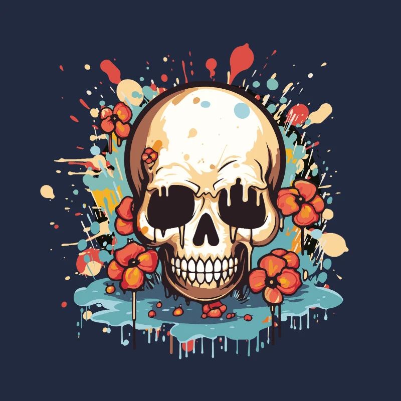 Blumen-Skull Explosion