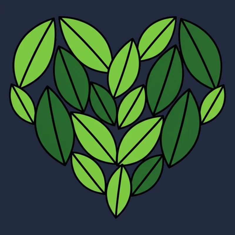 Leaf Heart Nature Design