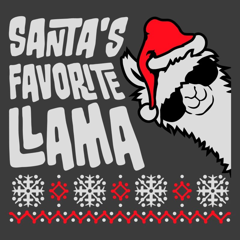 Santa's Favorite Llama Cool Side Sunglasses