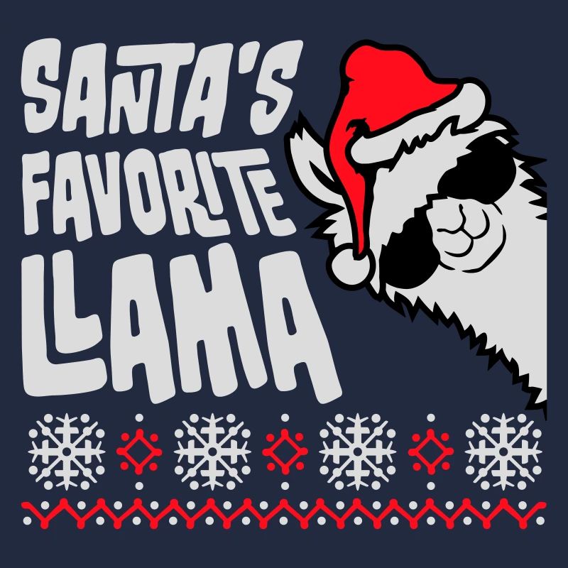 Santa's Favorite Llama Cool Side Sunglasses