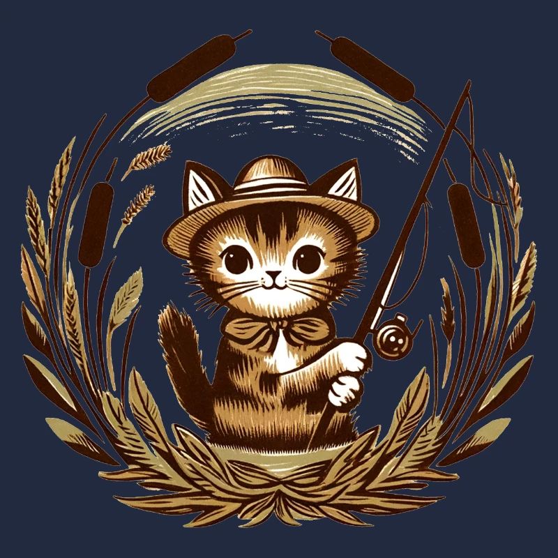 Schnurrbart-Angler-Katze