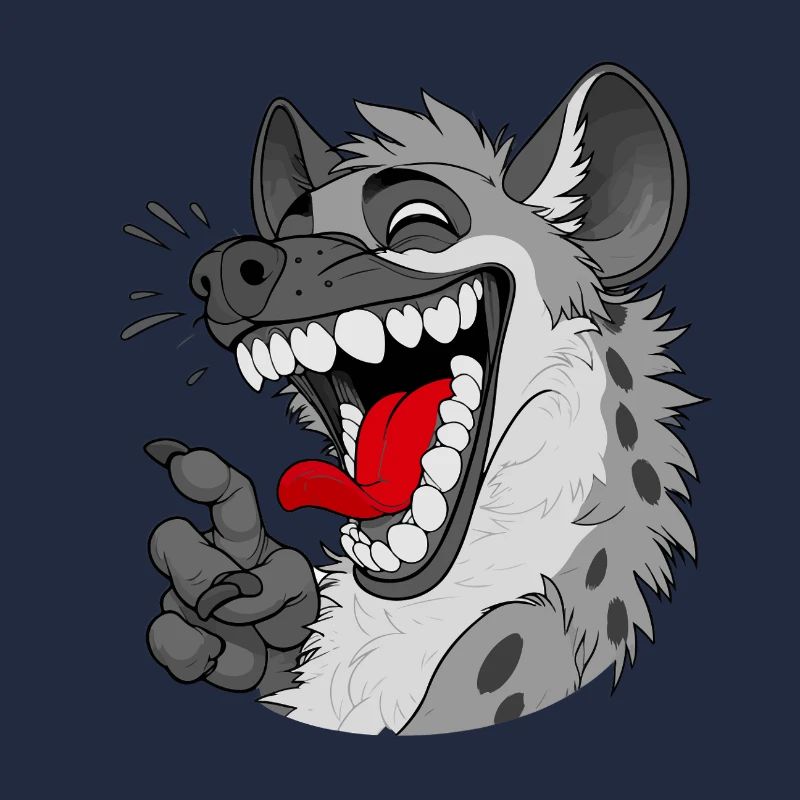 Lachende Hyäne Cartoon