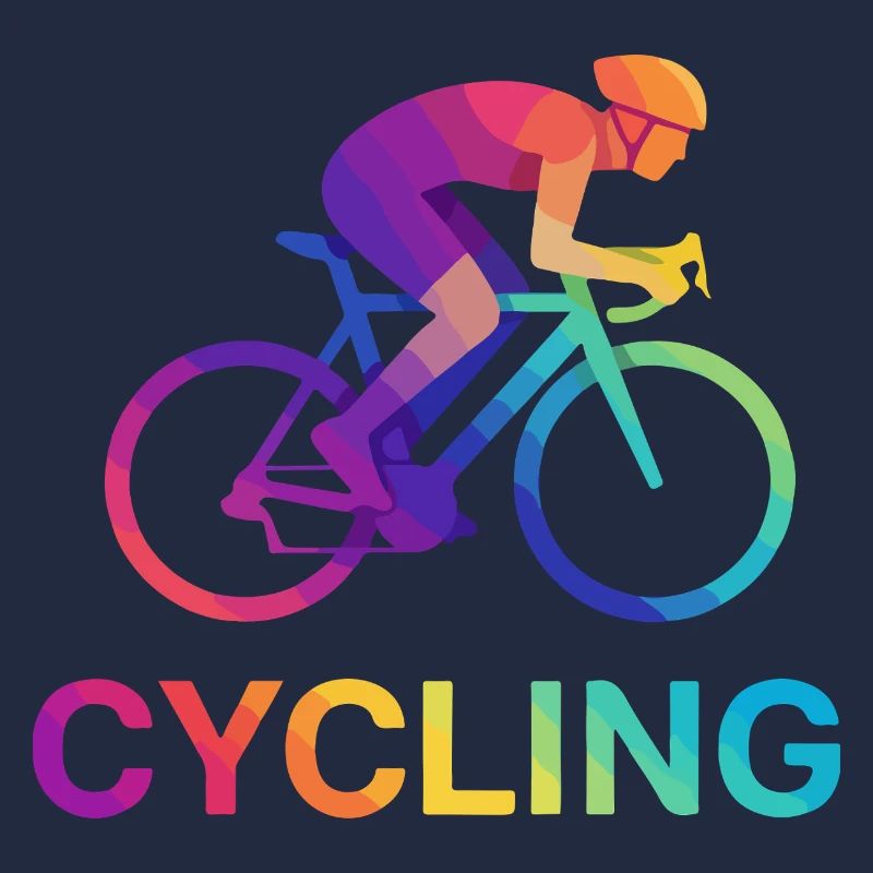 Lebendiges Regenbogen-Radfahrerdesign