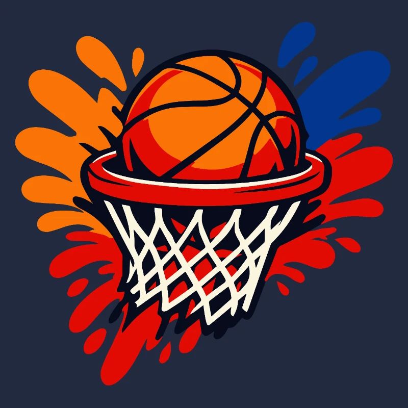 Basketballkorb-Splash-Burst