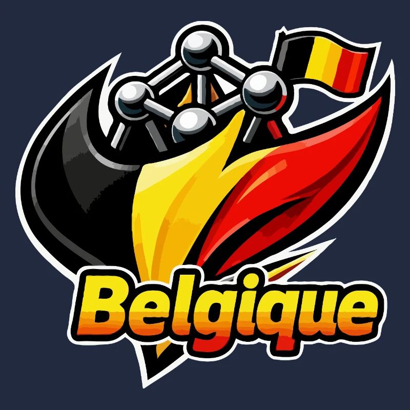 Belgium Flag and Electron