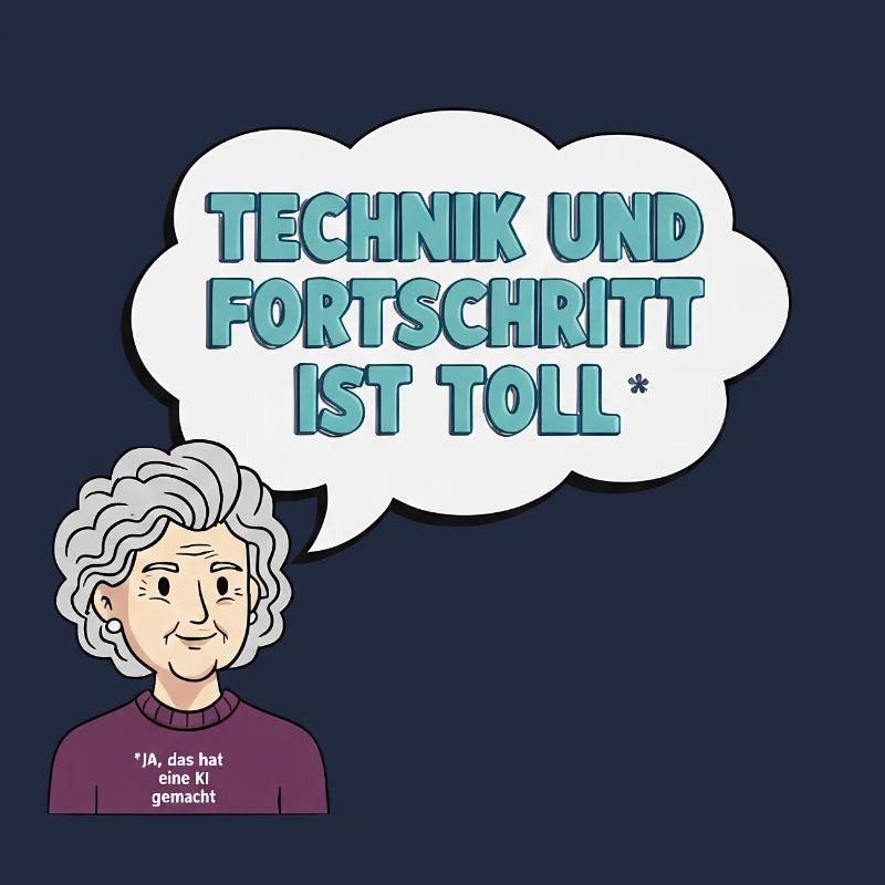 Technikliebe mit Oma Comic