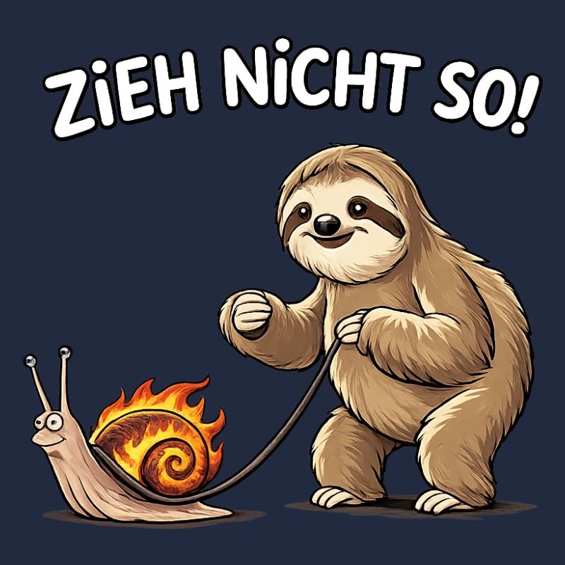 Lazy buddy pulls snail