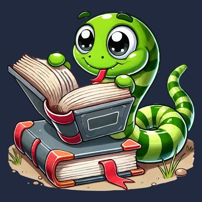 Lese Schlange mit Büchern