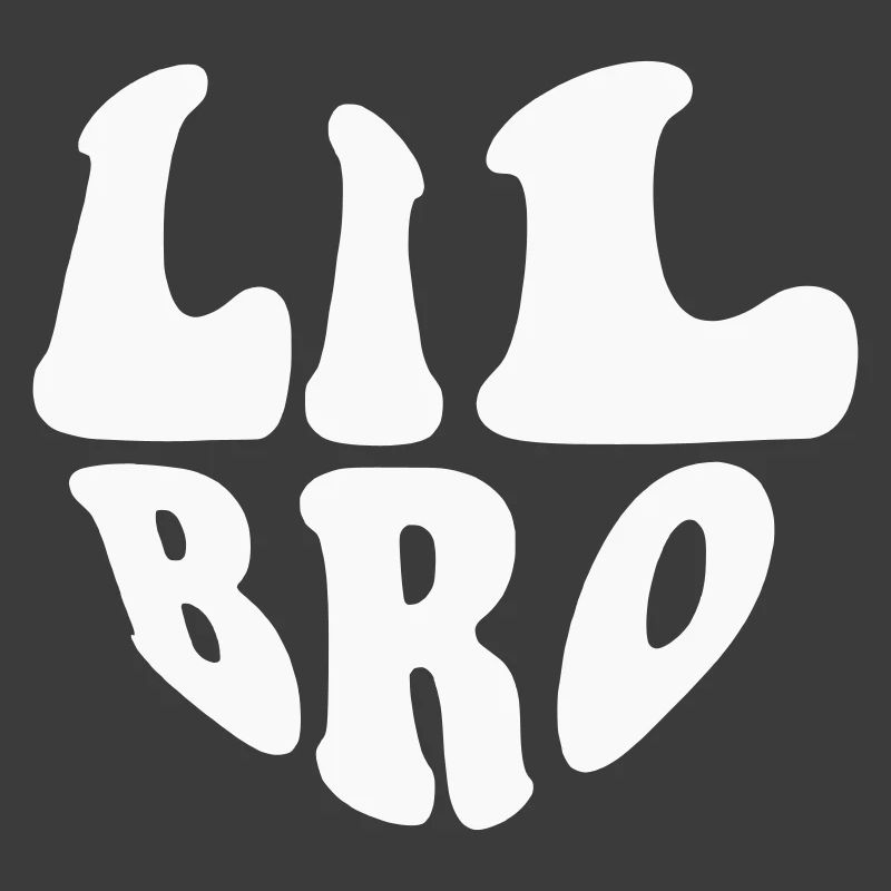 Lil Brother Heart Logo - Customizable color