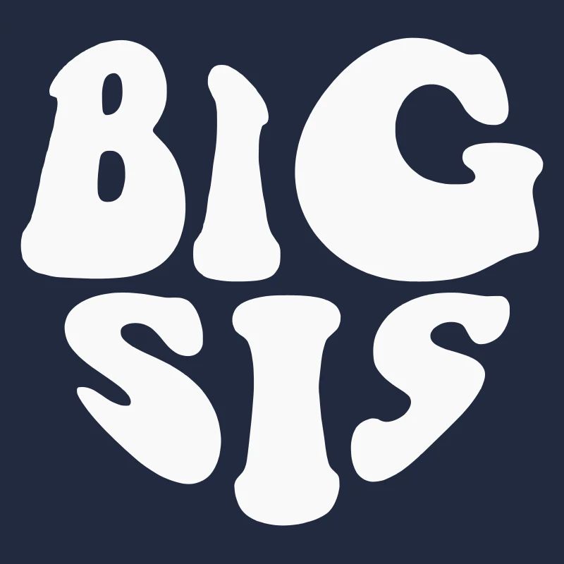 Big SISter Heart Logo – Anpassbare Farbe