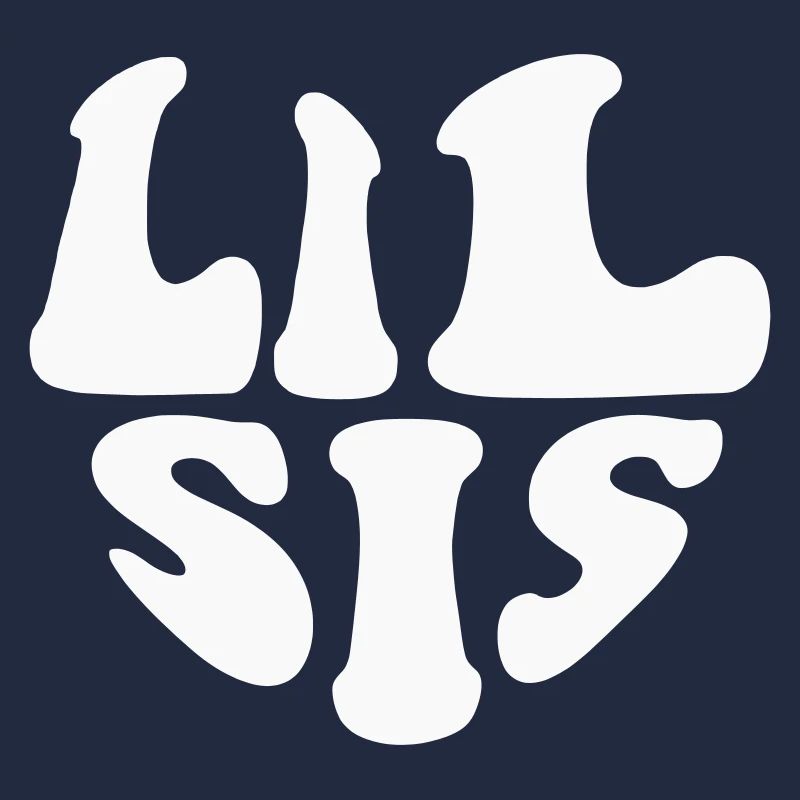 Lil Sis Herz-Logo – Schwester – Anpassbare Farbe