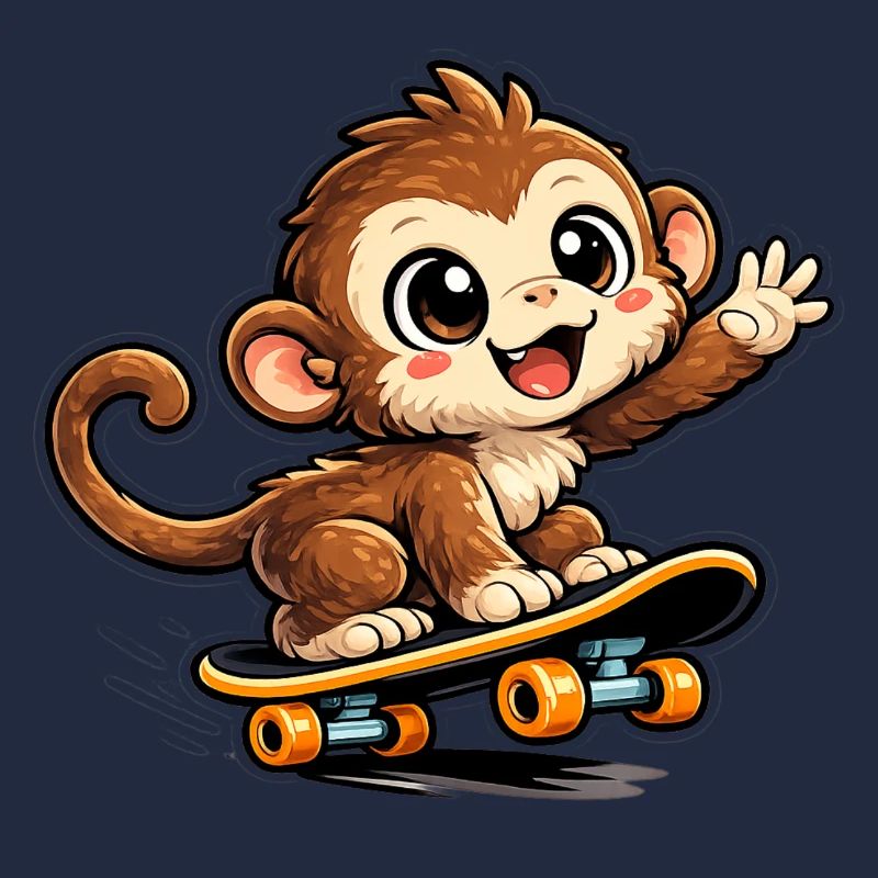 Skate Affe Cartoon