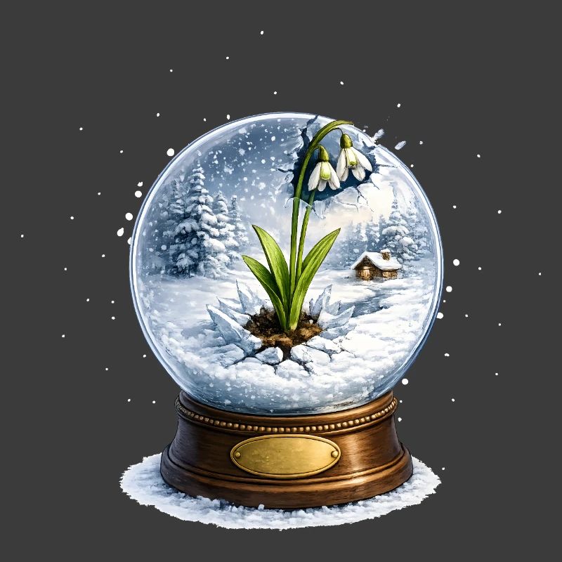 Snowdrop blasts snow globe