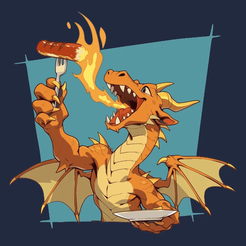 BBQ Drache mit Feueratem