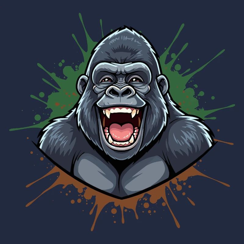 Lachender Gorilla Graffiti-Design