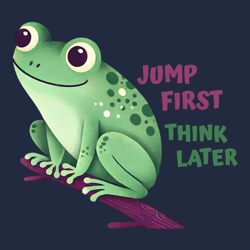 Grenouille avec citation
