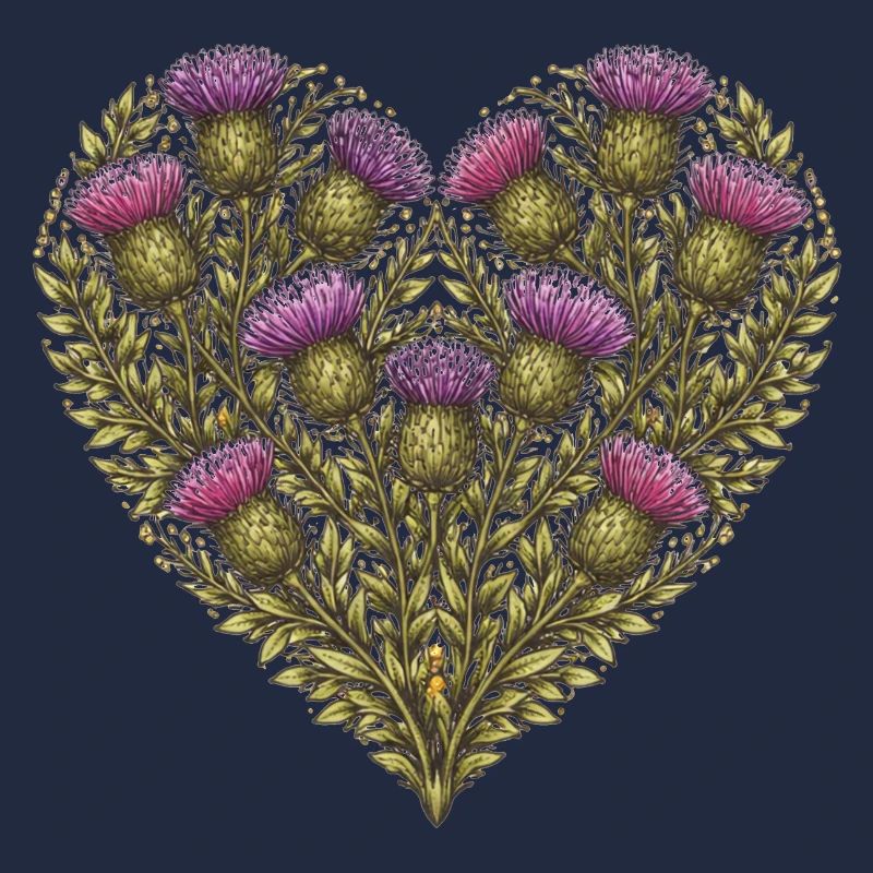 Thistle Heart Botanical Print