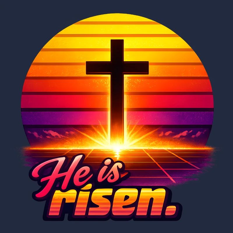 He is risen Sunset retro