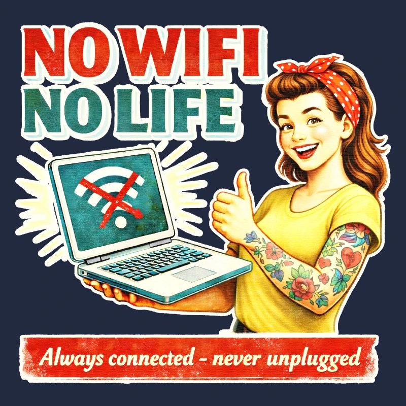Kein WLAN Kein Leben Retro