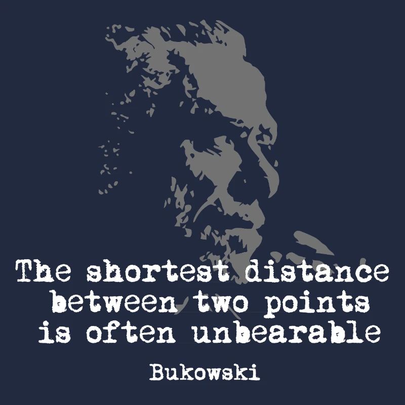 Typographie grunge de la citation de Bukowski