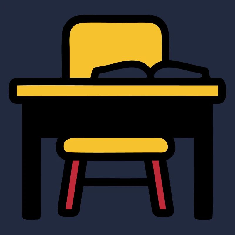 Examens d’apprentissage à table de bureau scolaire