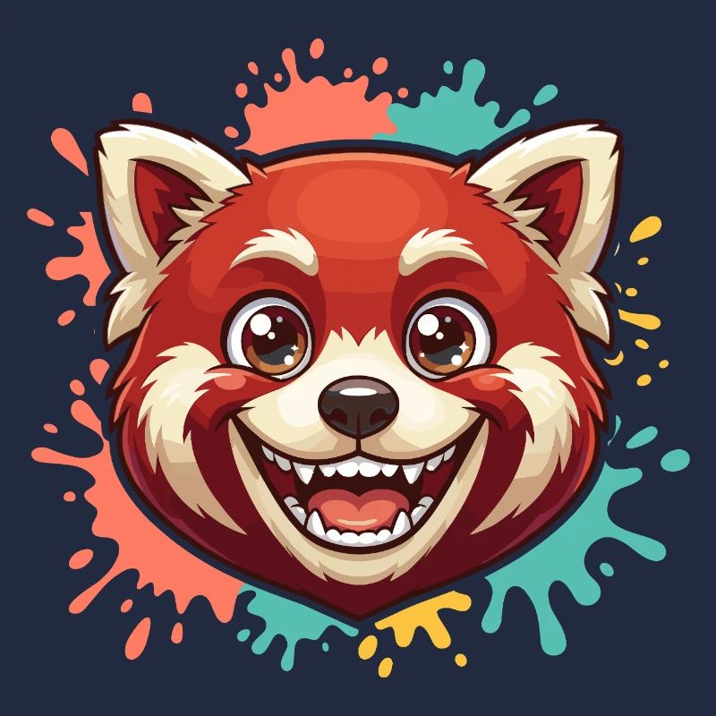 Panda Rouge Éclaboussure