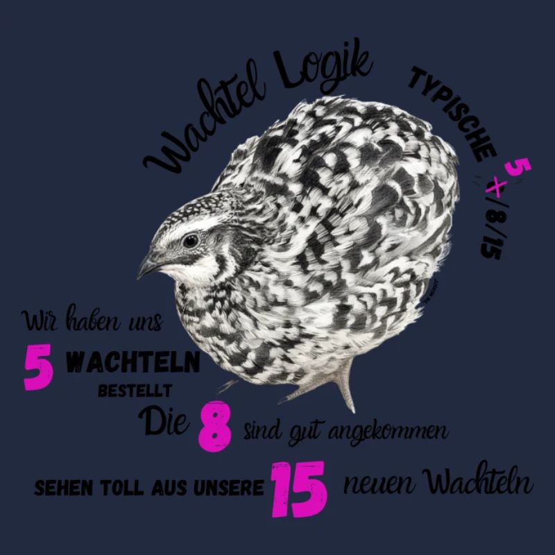 Quail - with neon numbers