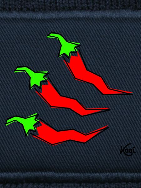 three pepperonis