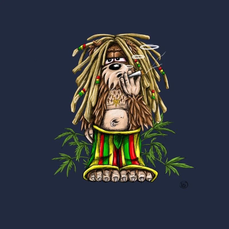 Rastafari Dread Bear Illustration