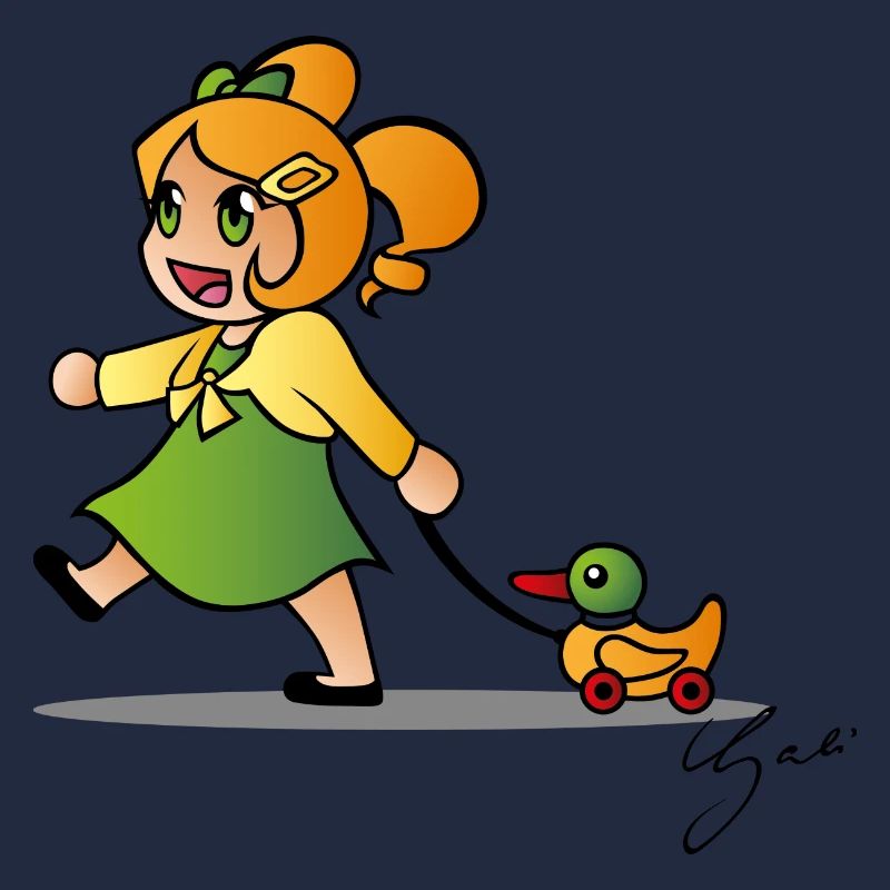 Mädchen mit Ente